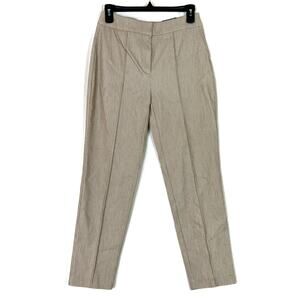 Worthington | Brown Stripe Skinny Trouser Pants Rayon Blend NWT Womens 2